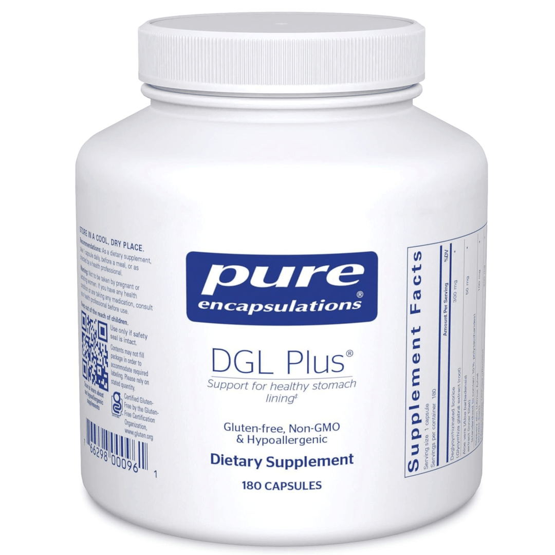 Pure Encapsulations DGL Plus Gut Support Aloe Vera Marshmallow Root 180 Capsules - POWER FIT SHOP — Powering Preparedness, Health &amp; Home
