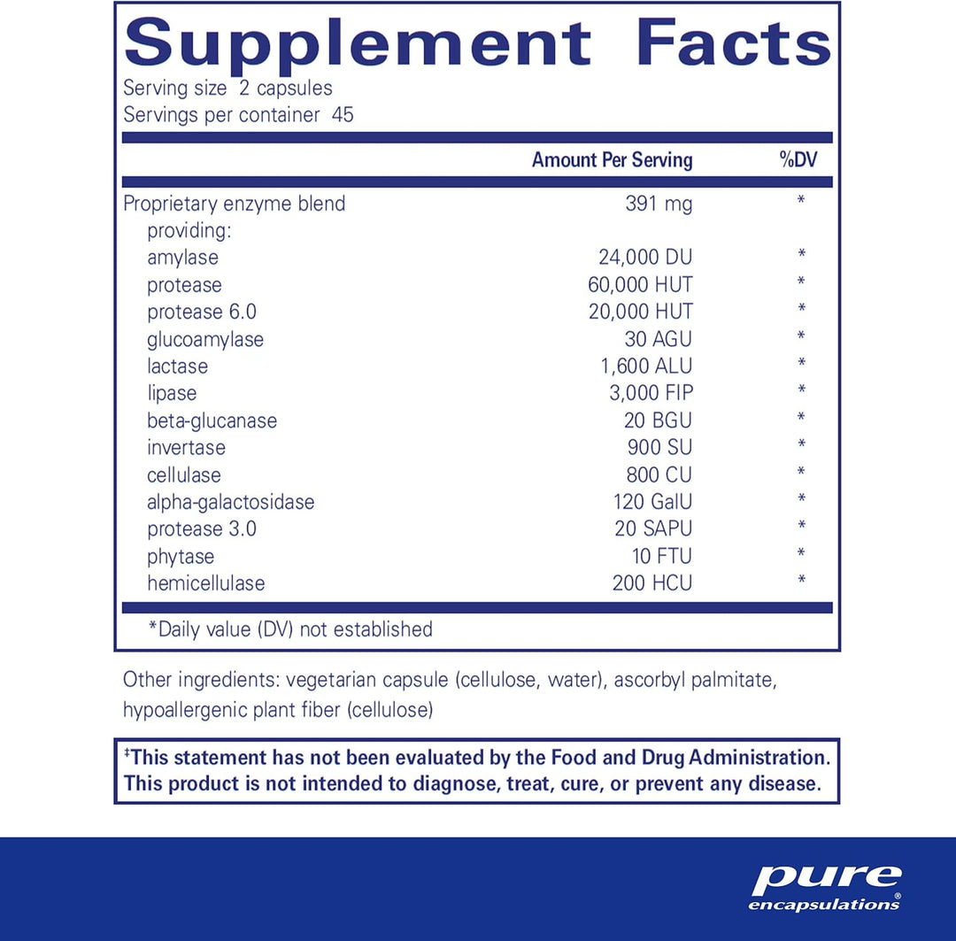 Pure Encapsulations Digestive Enzymes Ultra Supports Gut Health 90 Capsules - POWER FIT SHOP — Powering Preparedness, Health &amp; Home