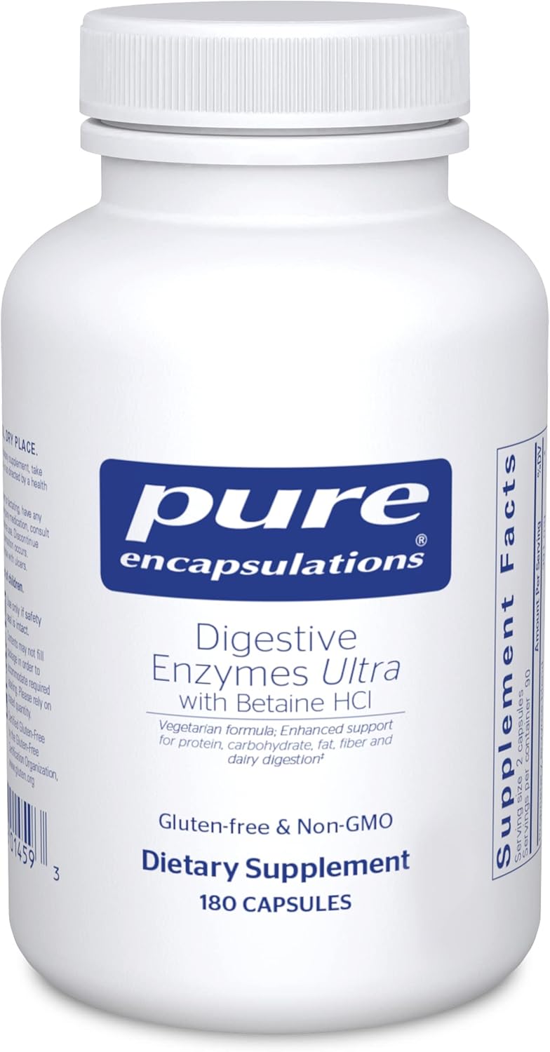 Pure Encapsulations Digestive Enzymes Ultra with Betaine HCL 180 Capsules - POWER FIT SHOP — Powering Preparedness, Health & Home