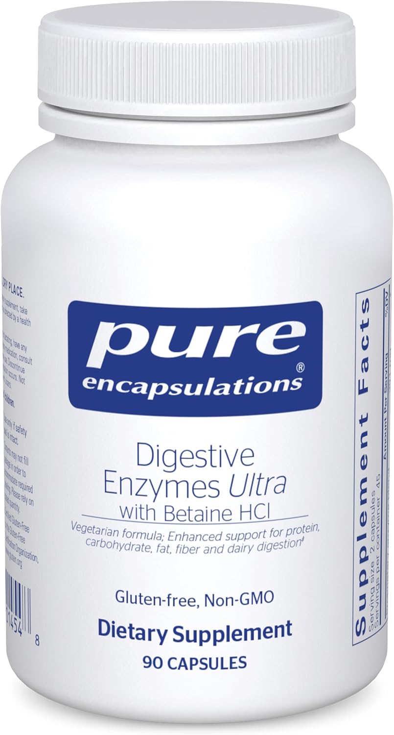 Pure Encapsulations Digestive Enzymes Ultra with Betaine HCL 90 Capsules - POWER FIT SHOP — Powering Preparedness, Health &amp; Home
