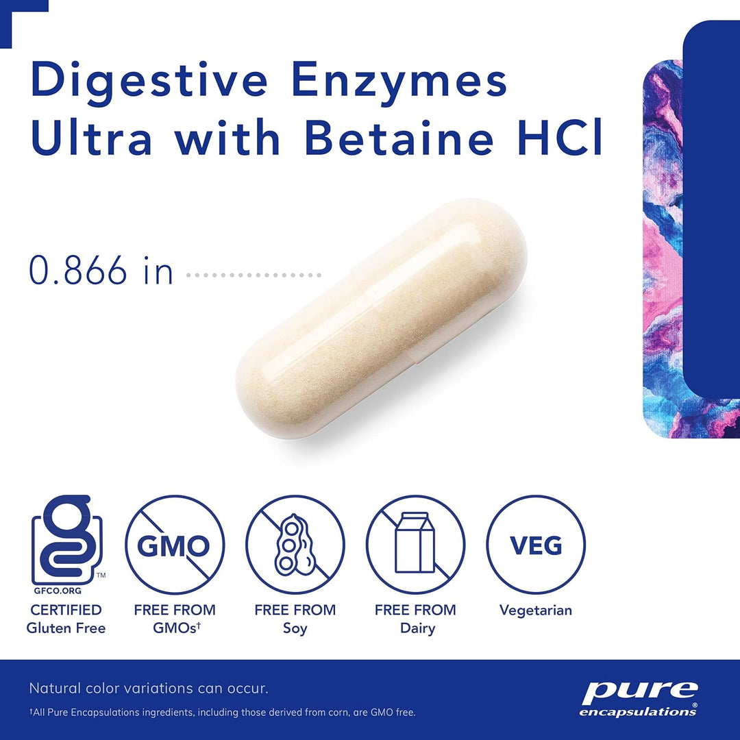 Pure Encapsulations Digestive Enzymes Ultra with Betaine HCL 90 Capsules - POWER FIT SHOP — Powering Preparedness, Health &amp; Home