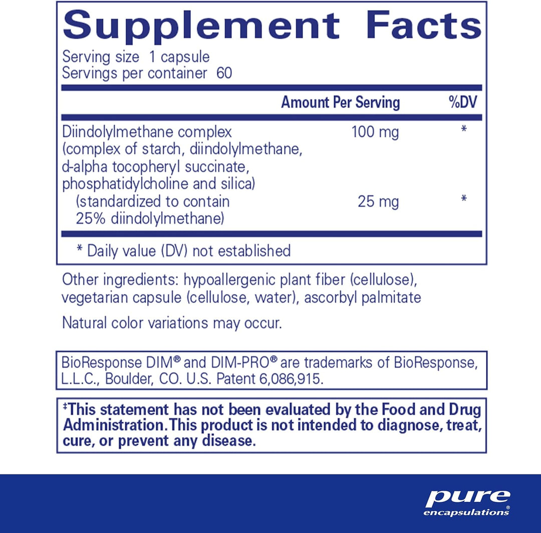 Pure Encapsulations DIMPRO 100 Supports Cellular Balance Vegan 60 Capsules - POWER FIT SHOP — Powering Preparedness, Health &amp; Home