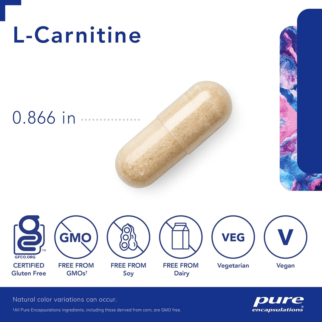 Pure Encapsulations L Carnitine Supports Cardiovascular Endurance 60 Capsules - POWER FIT SHOP — Powering Preparedness, Health &amp; Home