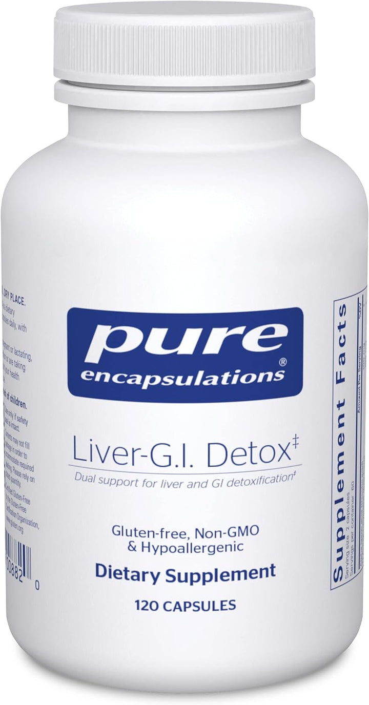 Pure Encapsulations Liver G.I Detox Supports Digestive Health 120 Capsules - POWER FIT SHOP — Powering Preparedness, Health &amp; Home