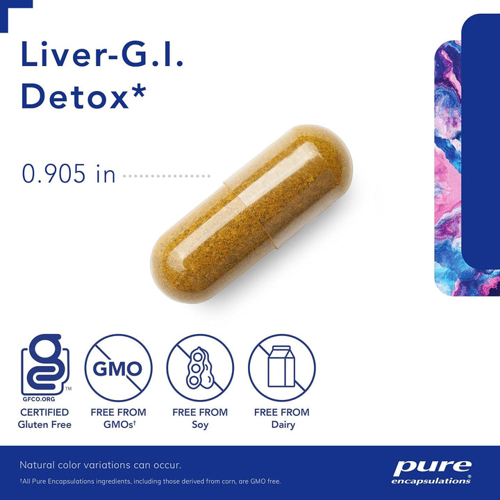 Pure Encapsulations Liver G.I Detox Supports Digestive Health 120 Capsules - POWER FIT SHOP — Powering Preparedness, Health &amp; Home