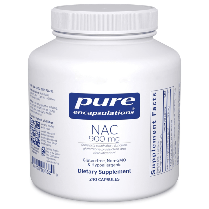 Pure Encapsulations NAC 900 mg Amino Acid For Lung Immune Support 240 Capsules - POWER FIT SHOP — Powering Preparedness, Health &amp; Home