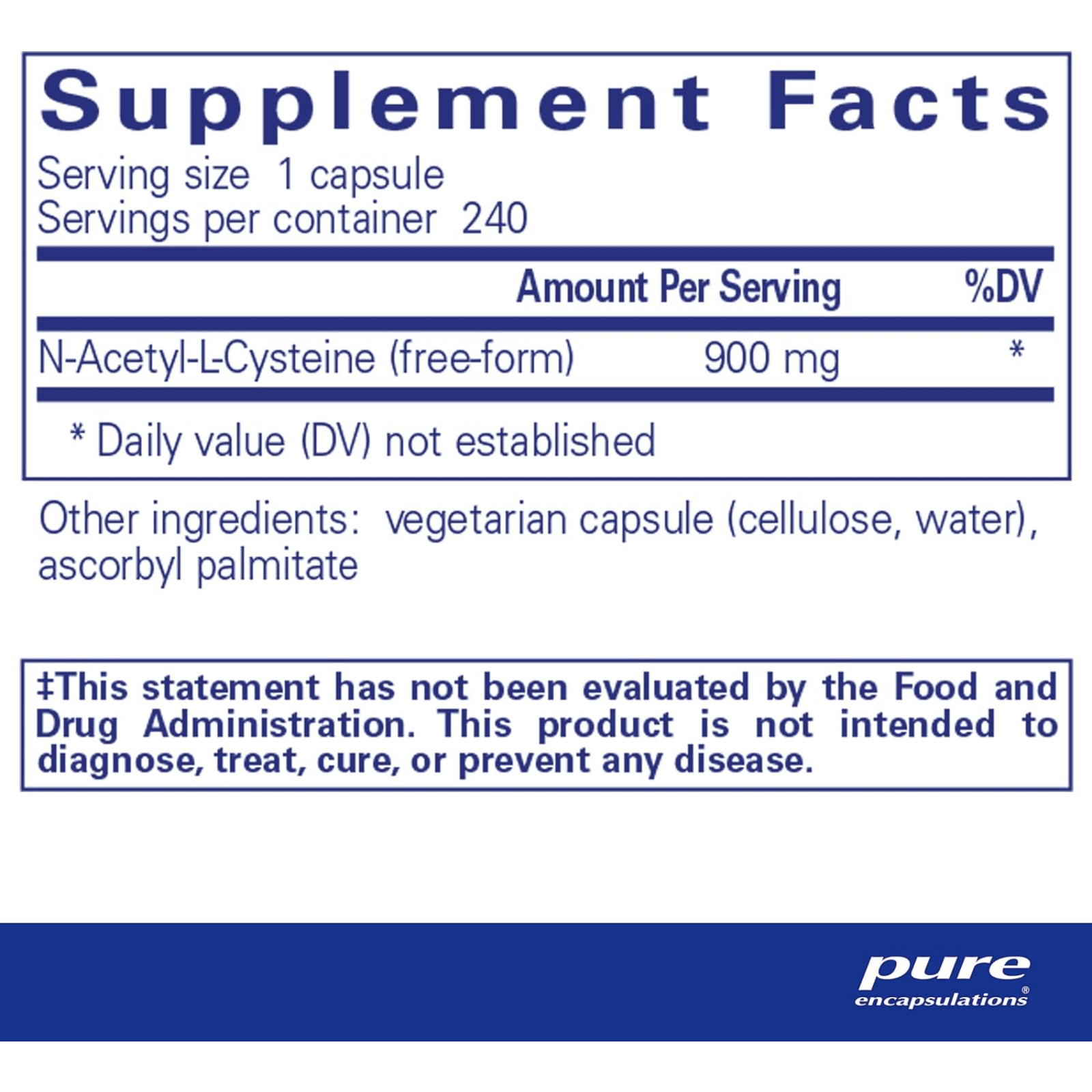 Pure Encapsulations NAC 900 mg Amino Acid For Lung Immune Support 240 Capsules - POWER FIT SHOP — Powering Preparedness, Health & Home