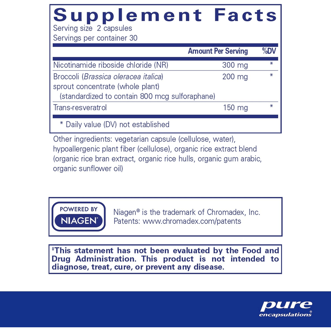 Pure Encapsulations NR Longevity NAD Support Healthy Aging 60 Capsules - POWER FIT SHOP — Powering Preparedness, Health &amp; Home