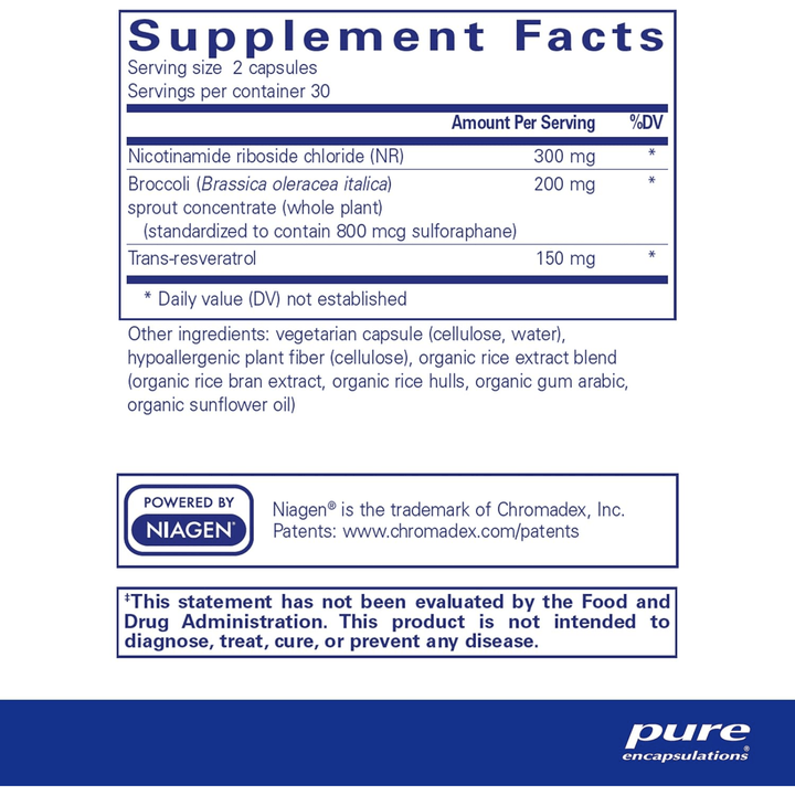 Pure Encapsulations NR Longevity NAD Support Healthy Aging 60 Capsules - POWER FIT SHOP — Powering Preparedness, Health &amp; Home