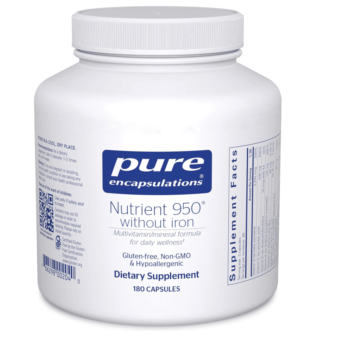 Pure Encapsulations Nutrient 950 Without Iron Multivitamin Support 180 Capsules - POWER FIT SHOP — Powering Preparedness, Health &amp; Home