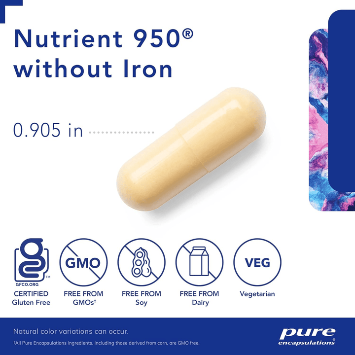 Pure Encapsulations Nutrient 950 Without Iron Multivitamin Support 180 Capsules - POWER FIT SHOP — Powering Preparedness, Health &amp; Home