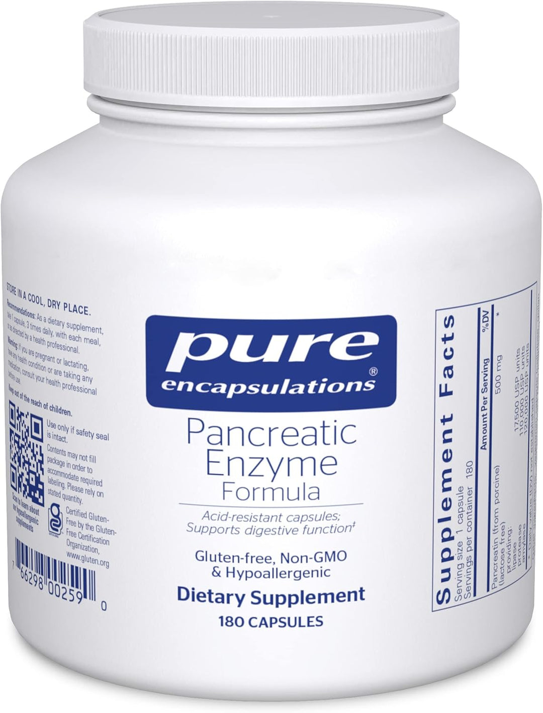 Pure Encapsulations Pancreatic Enzyme Supports Digestive Health 180 Capsules - POWER FIT SHOP — Powering Preparedness, Health &amp; Home