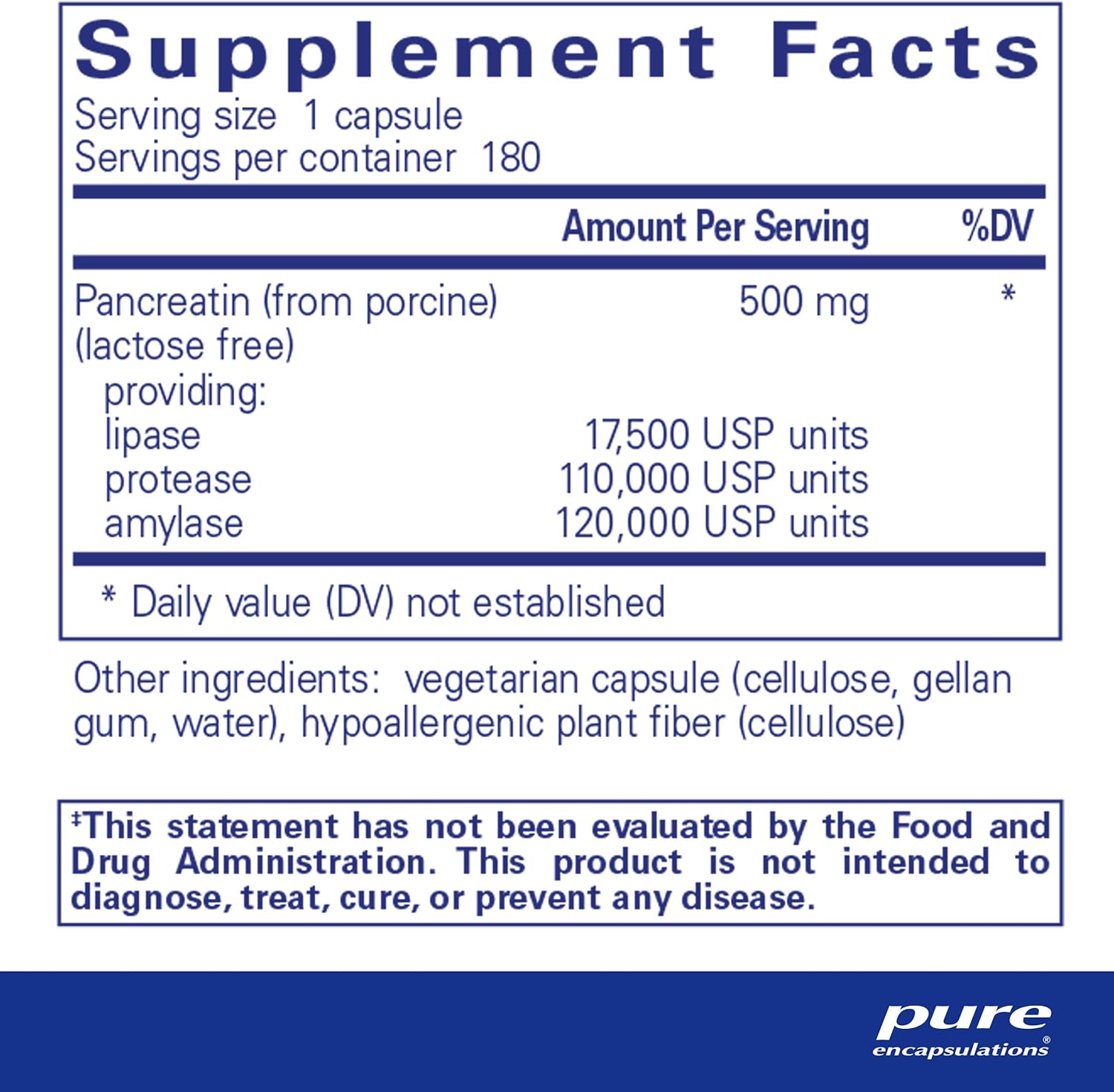 Pure Encapsulations Pancreatic Enzyme Supports Digestive Health 180 Capsules - POWER FIT SHOP — Powering Preparedness, Health & Home