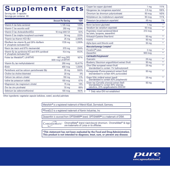 Pure Encapsulations Polyphenol Nutrients Multivitamin Mineral Support 180 Caps - POWER FIT SHOP — Powering Preparedness, Health &amp; Home