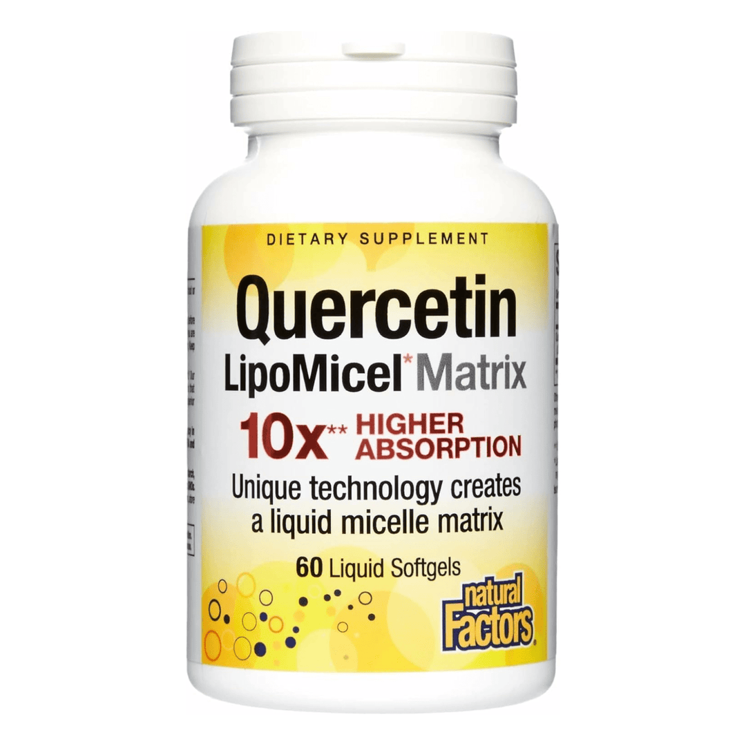 WEBMHP Natural Factors Quercetin LipoMicel Matrix 60 softgels dietary supplement supporting immune health
