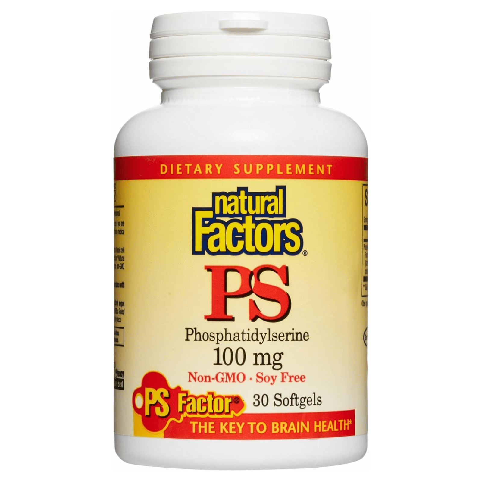 WebMHP Natural Factors Phosphatidylserine 100mg dietary supplement softgels for brain and memory support, 30 softgels.