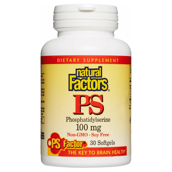 WebMHP Natural Factors Phosphatidylserine 100mg dietary supplement softgels for brain and memory support, 30 softgels.