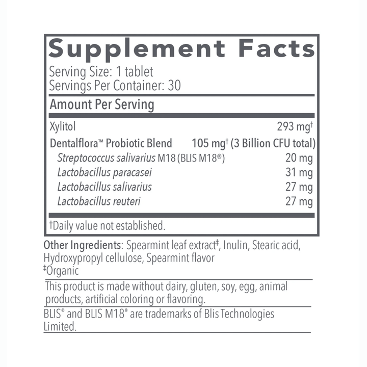 Biocidin Botanical Formulas Dentalflora Daily Oral Probiotic 30 Mint Capsules - POWER FIT SHOP — Powering Preparedness, Health &amp; Home