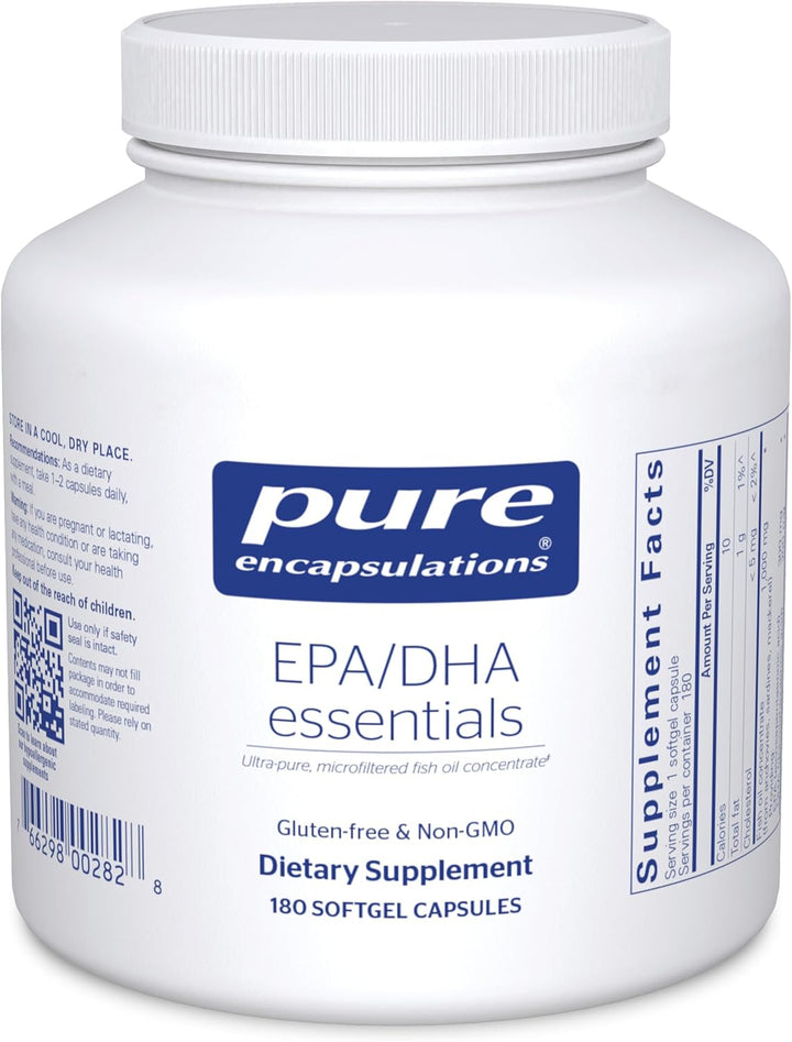 Pure Encapsulations EPA DHA Essentials Omega 3 for Heart Brain Wellness 180 Caps - POWER FIT SHOP — Powering Preparedness, Health &amp; Home