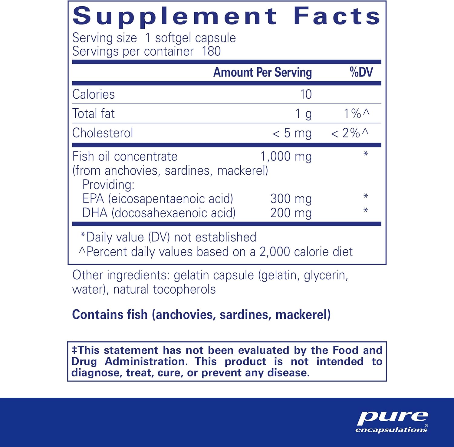 Pure Encapsulations EPA DHA Essentials Omega 3 for Heart Brain Wellness 180 Caps - POWER FIT SHOP — Powering Preparedness, Health & Home
