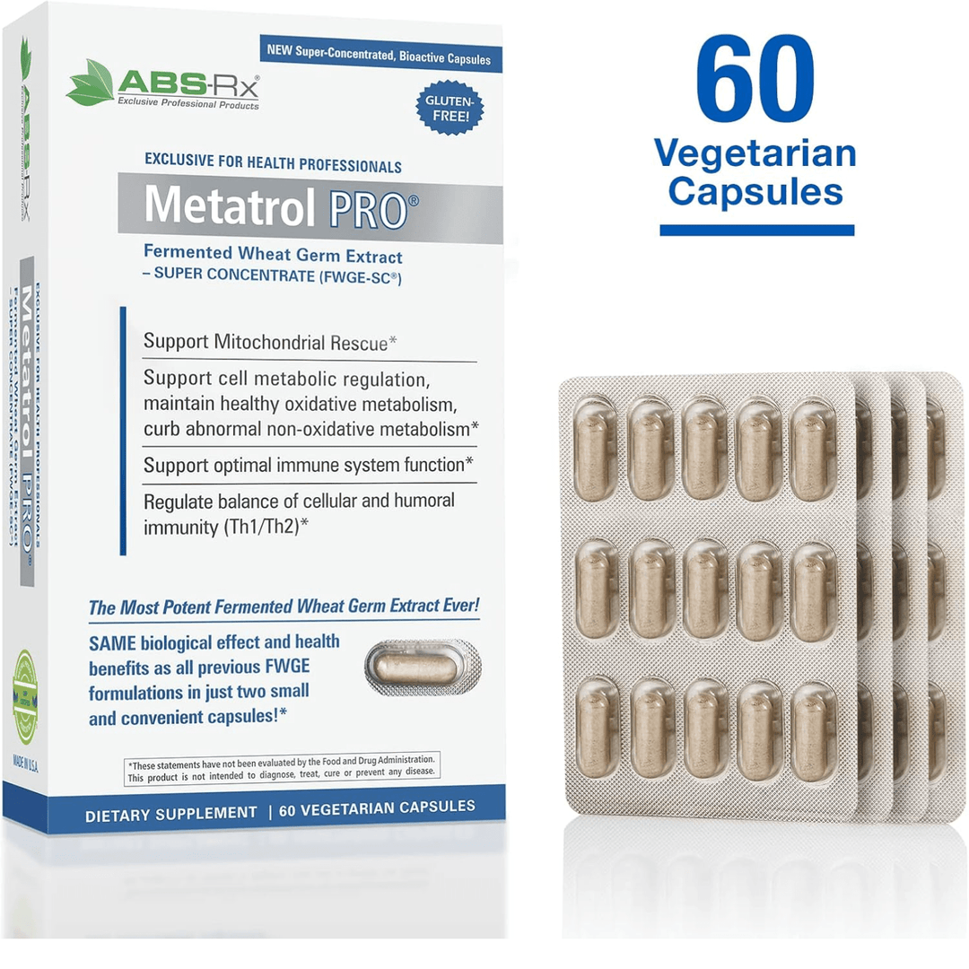 American Biosciences Metatrol Pro fermented wheat germ extract supplement capsules for immune system support by WEBMHP