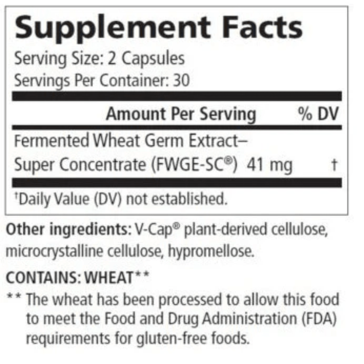 American Biosciences Metatrol Pro 60 capsules of fermented wheat germ extract, dietary supplement for immune system support.