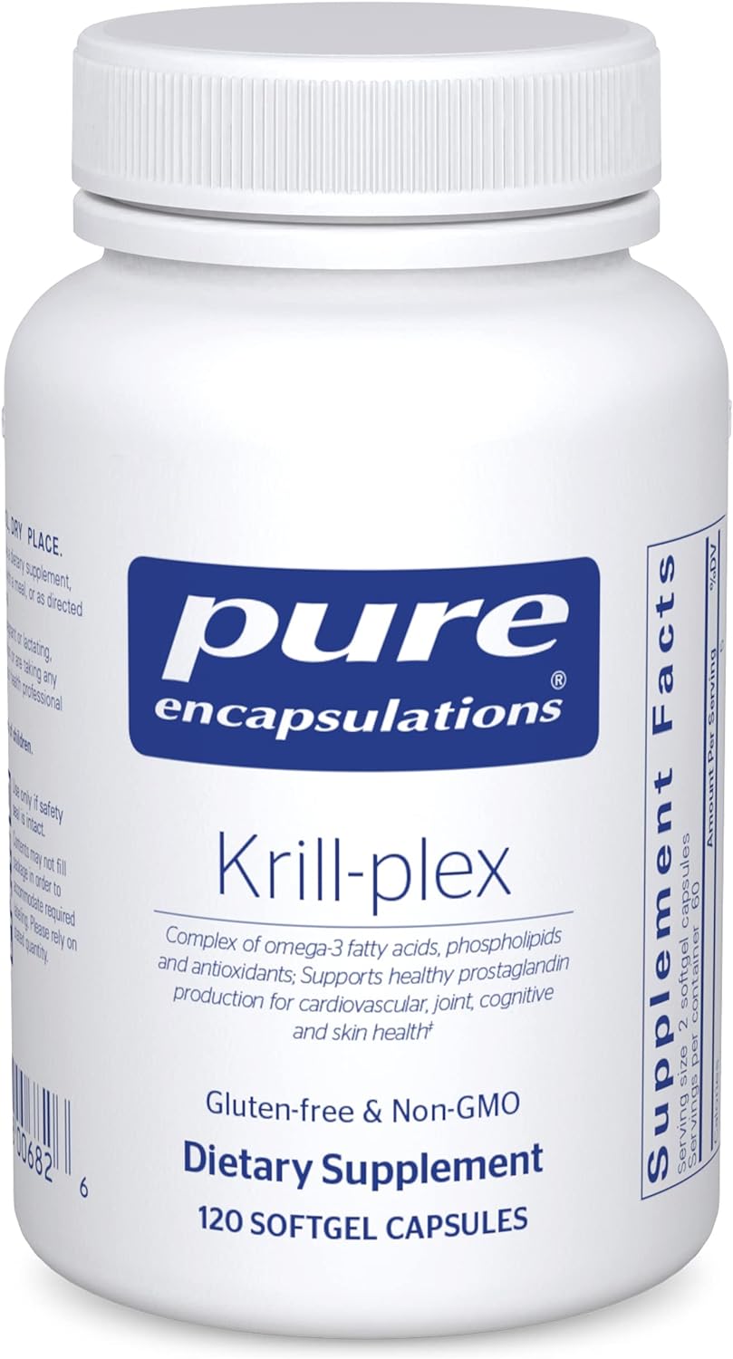 Pure Encapsulations Krill Plex Supports Heart Skin Joint Brain Health 120 Caps - POWER FIT SHOP — Powering Preparedness, Health &amp; Home