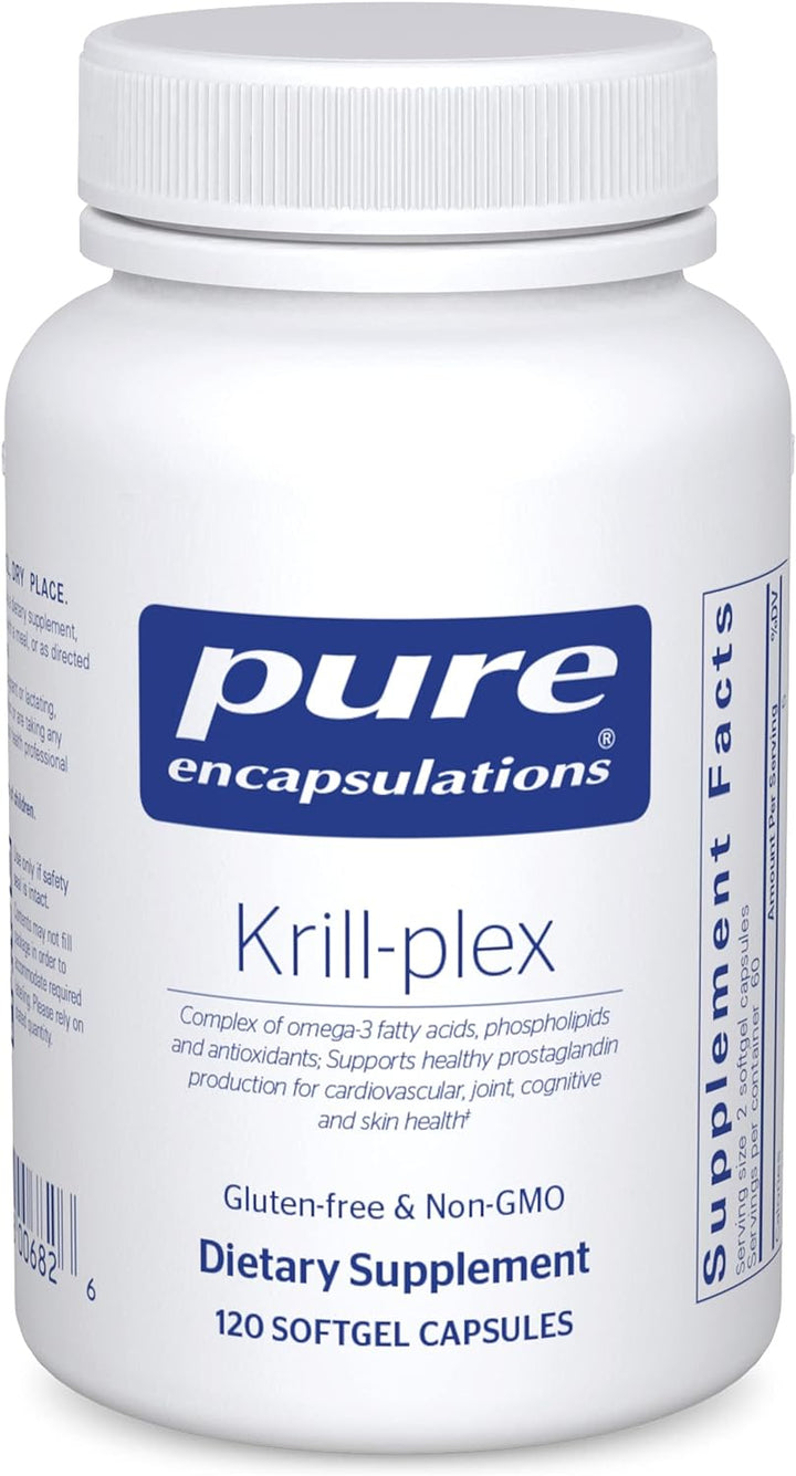 Pure Encapsulations Krill Plex Supports Heart Skin Joint Brain Health 120 Caps - POWER FIT SHOP — Powering Preparedness, Health &amp; Home