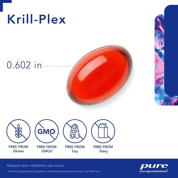 Pure Encapsulations Krill Plex Supports Heart Skin Joint Brain Health 120 Caps - POWER FIT SHOP — Powering Preparedness, Health &amp; Home