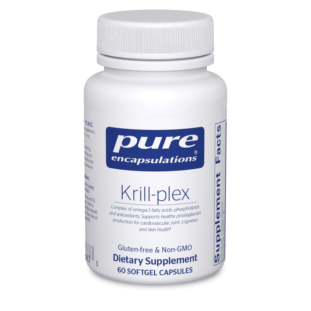 Pure Encapsulations Krill Plex Supports Heart Skin Joint Brain Health 60 Softgel - POWER FIT SHOP — Powering Preparedness, Health &amp; Home