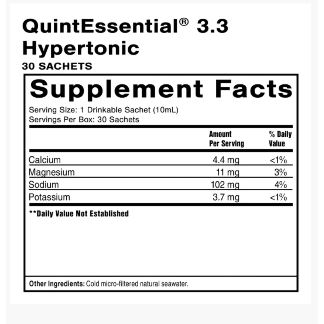 Quicksilver Scientific Quint Essential 3.3 Sachets Hydration Balance 30 Per Box - POWER FIT SHOP — Powering Preparedness, Health &amp; Home