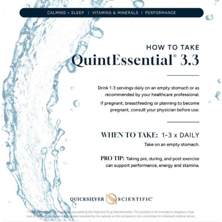 Quicksilver Scientific Quint Essential 3.3 Sachets Hydration Balance 30 Per Box - POWER FIT SHOP — Powering Preparedness, Health &amp; Home