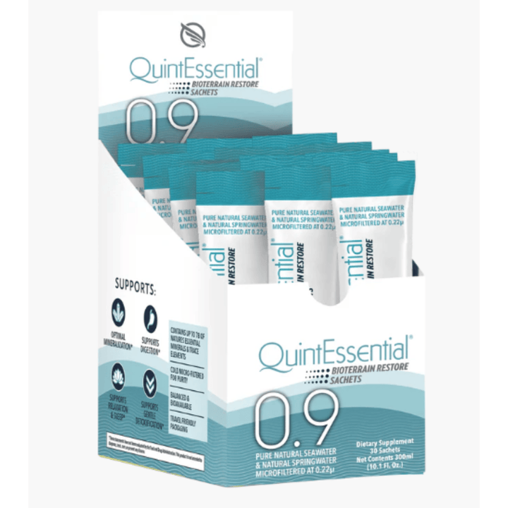 Quicksilver Scientific Quintessential 0.9 Isotonic Mineral Hydration 30 Sachets - POWER FIT SHOP — Powering Preparedness, Health &amp; Home