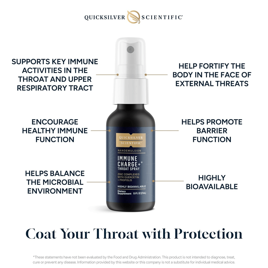 Quicksilver Scientific Immune Charge Zinc 0.9 Oz Throat Immune Health Support - POWER FIT SHOP — Powering Preparedness, Health &amp; Home