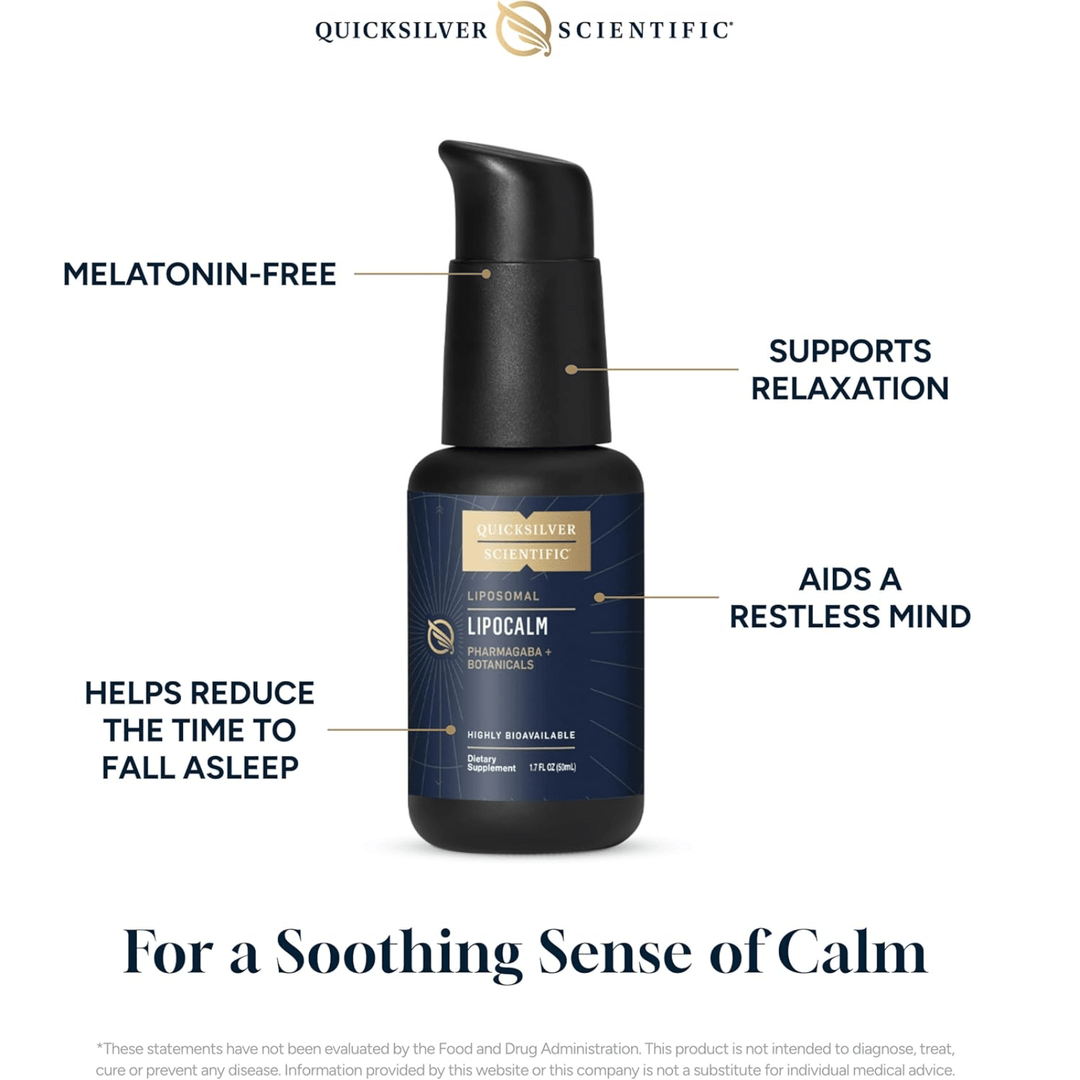 Quicksilver Scientific LipoCalm 50ml GABA Herbal Blend for Relaxation Support - POWER FIT SHOP — Powering Preparedness, Health &amp; Home