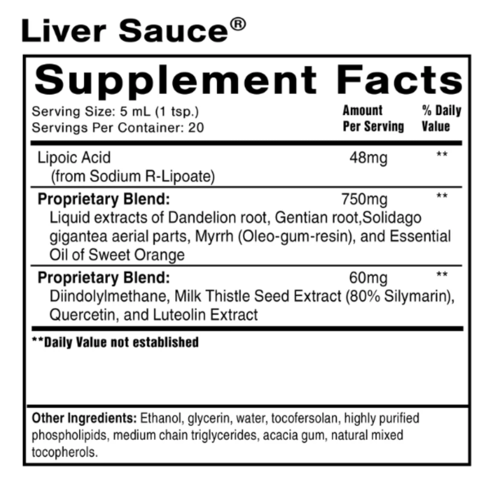 Quicksilver Scientific Liver Sauce 100mL Supports Detox Pathways and Clarity - POWER FIT SHOP — Powering Preparedness, Health & Home