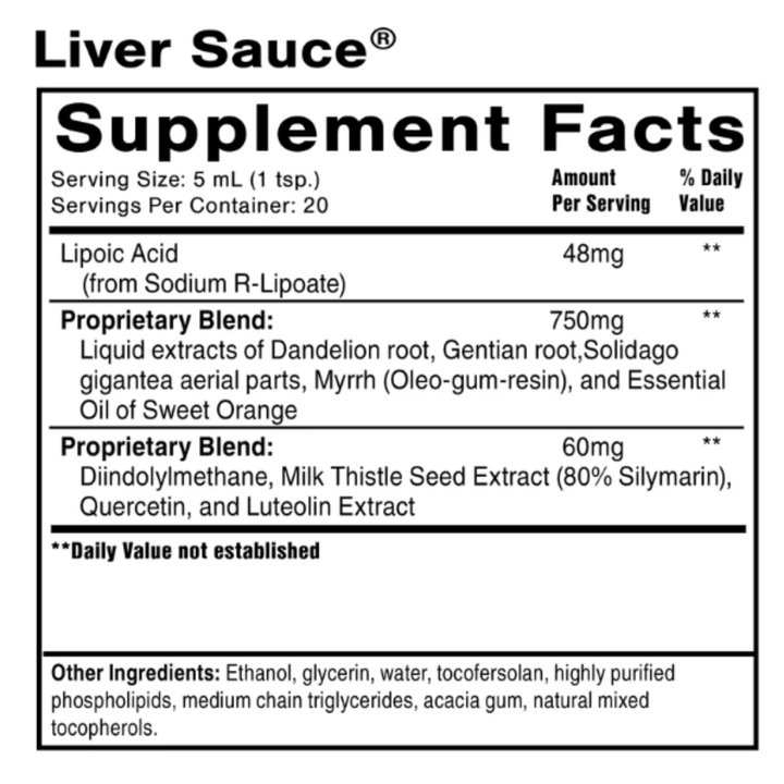 Quicksilver Scientific Liver Sauce 100mL Supports Detox Pathways and Clarity - POWER FIT SHOP — Powering Preparedness, Health &amp; Home