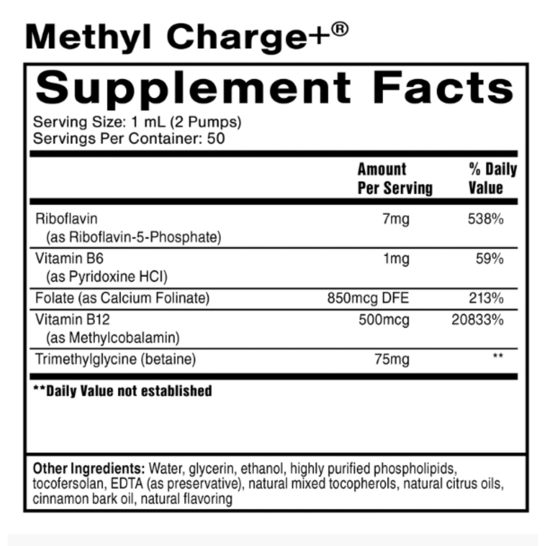 Quicksilver Scientific Methyl Charge+ Supports Methylation and Energy 1.7 FL OZ - POWER FIT SHOP — Powering Preparedness, Health &amp; Home