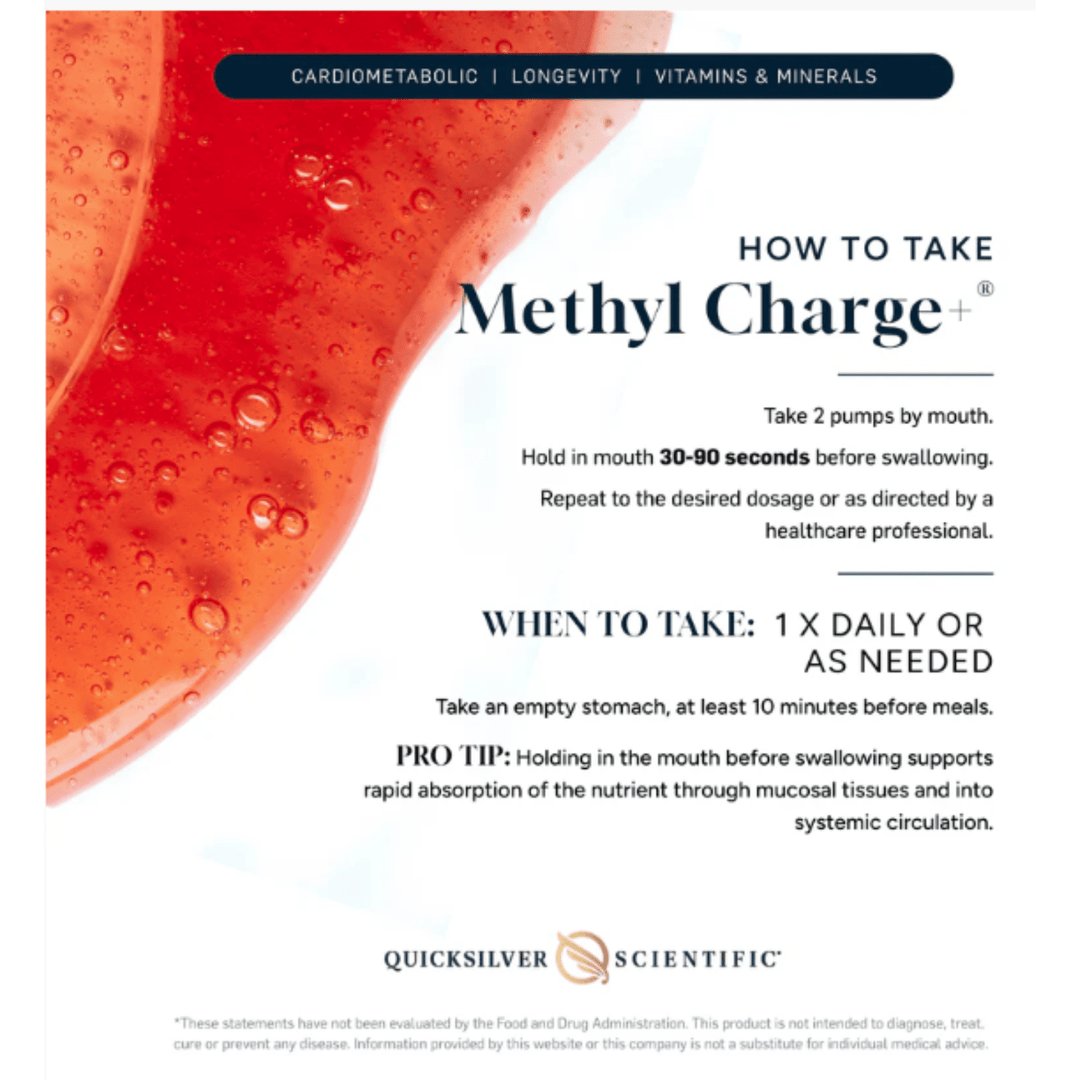 Quicksilver Scientific Methyl Charge+ Supports Methylation and Energy 1.7 FL OZ - POWER FIT SHOP — Powering Preparedness, Health &amp; Home