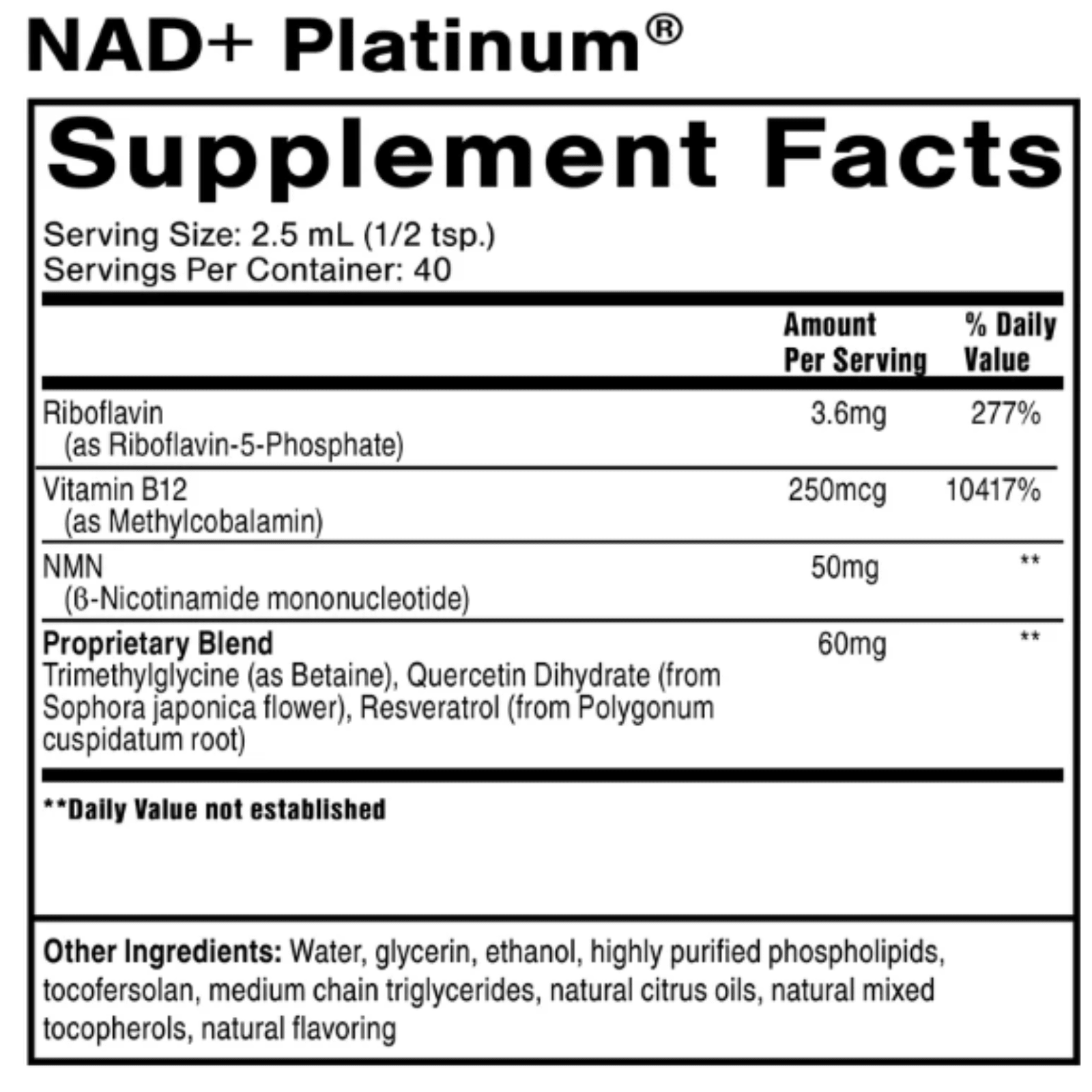 Quicksilver Scientific NAD+ Platinum 100ml Cellular Energy and Aging Support - POWER FIT SHOP — Powering Preparedness, Health & Home