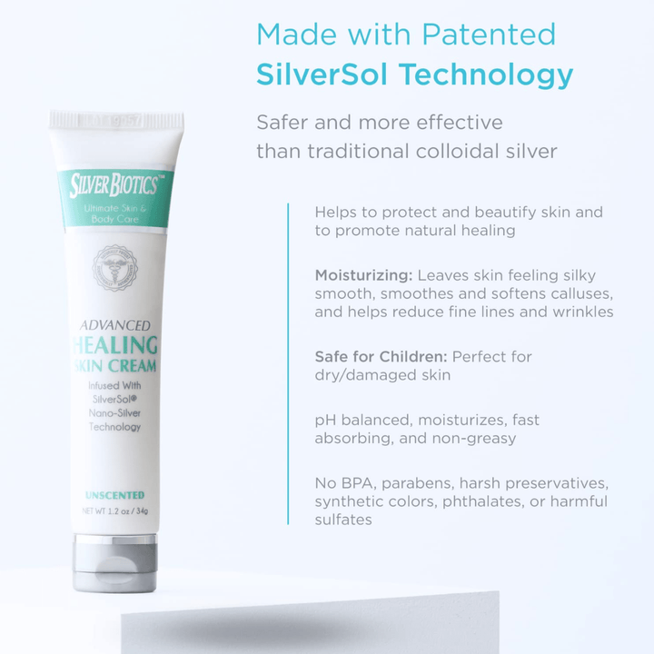 American Biotech Labs Silver Hand and Body Lotion 1.2 oz moisturizing lotion for skin hydration by WEBMHP