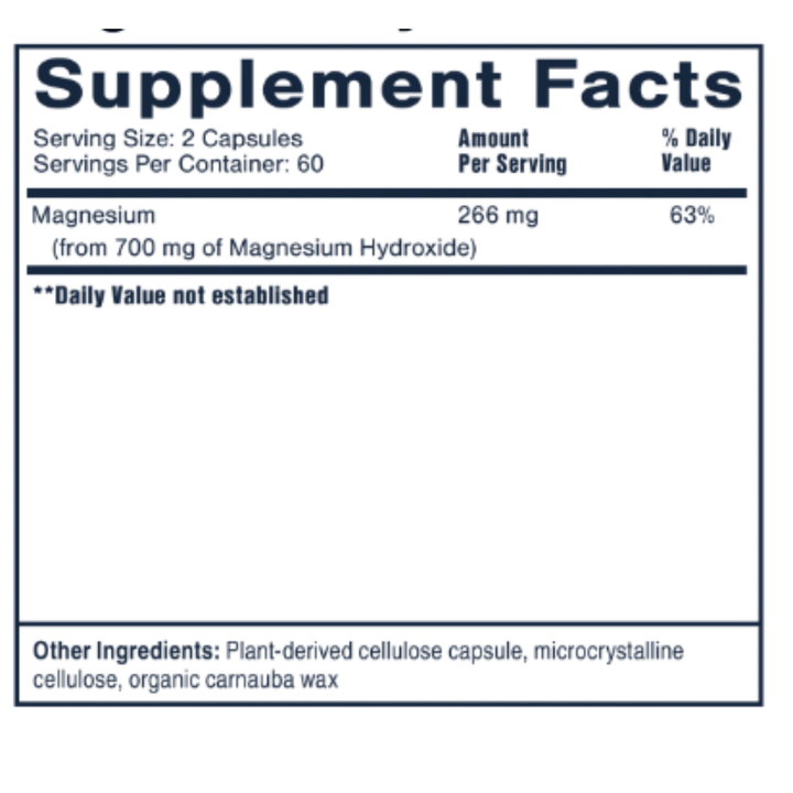 Quicksilver Scientific Magnesium Hydroxide Supplement Cellular Support 120 Caps - POWER FIT SHOP — Powering Preparedness, Health &amp; Home