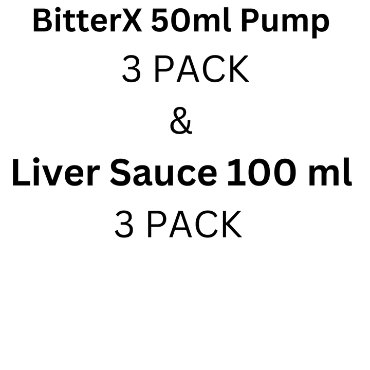 WebMHP Quicksilver Scientific multi-vitamins: 3 bottles of Bitter X 50ml and 3 bottles of Liversauce 100ml.