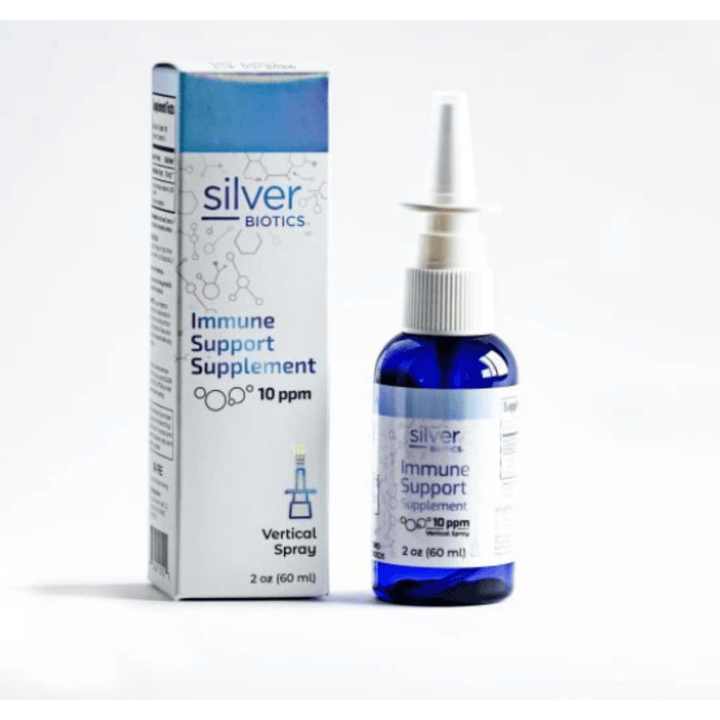 WEBMHP Silver Biotics Nasal Spray with 20ppm SilverSol in 2oz bottle, natural nasal spray for immune support.