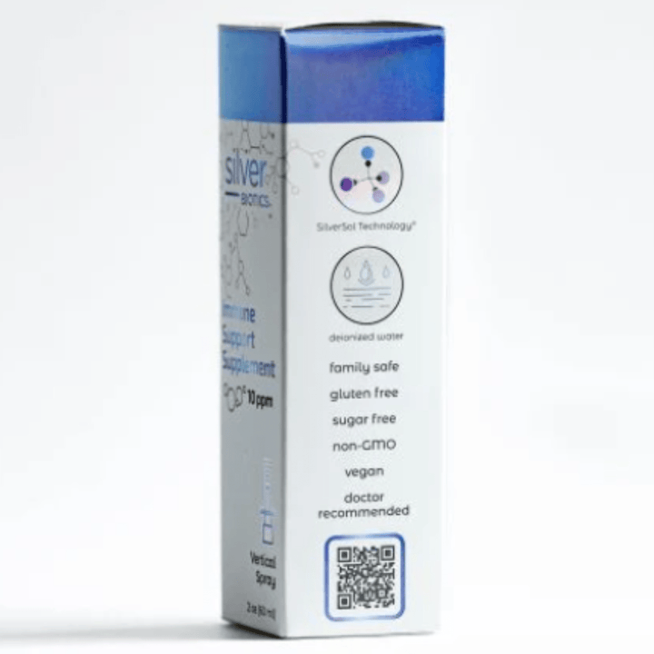 WEBMHP Silver Biotics nasal spray with SilverSol, 20ppm, 2oz bottle, used for nasal health and immune support