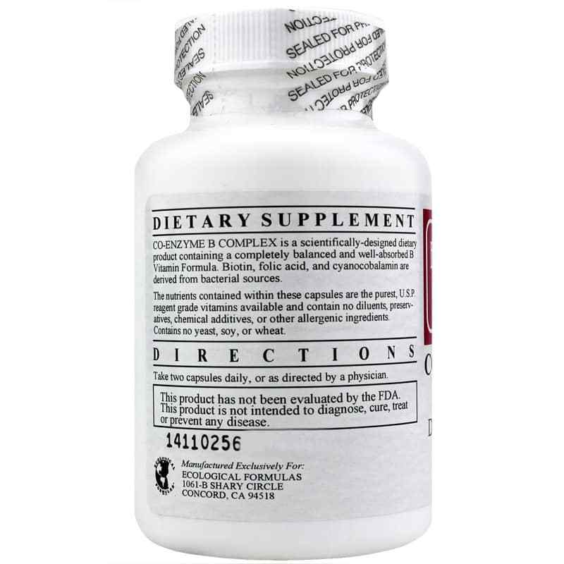 Ecological Formulas Co - Enzyme B Complex Support Immune System 100 Caps - POWER FIT SHOP — Powering Preparedness, Health &amp; Home