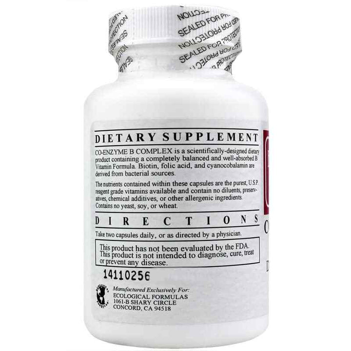 Ecological Formulas Co - Enzyme B Complex Support Immune System 100 Caps - POWER FIT SHOP — Powering Preparedness, Health &amp; Home