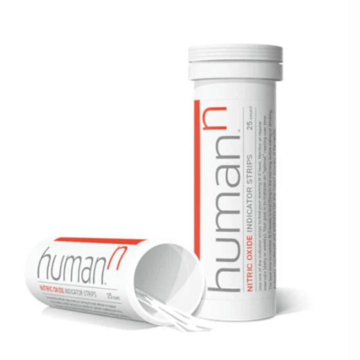 HumanN Neogenisis N-O Indicator Test strips for circulation and wellness, supporting health with 25 vitamin and supplement test strips.