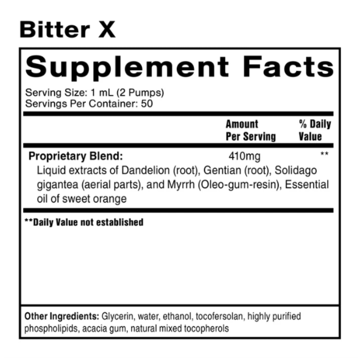 Quicksilver Scientific BitterX Digestive Function 50ml pump bottle, two-pack of vitamins and supplements by WEBMHP.