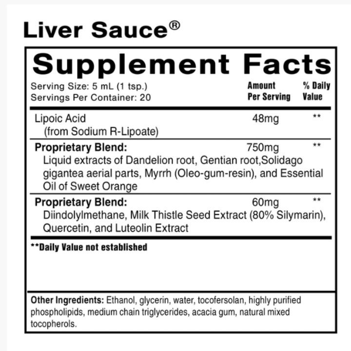 Quicksilver Scientific Dr. Shades Liver Sauce 100 mL LIVERSAUCE 6 PACK - POWER FIT SHOP — Powering Preparedness, Health &amp; Home